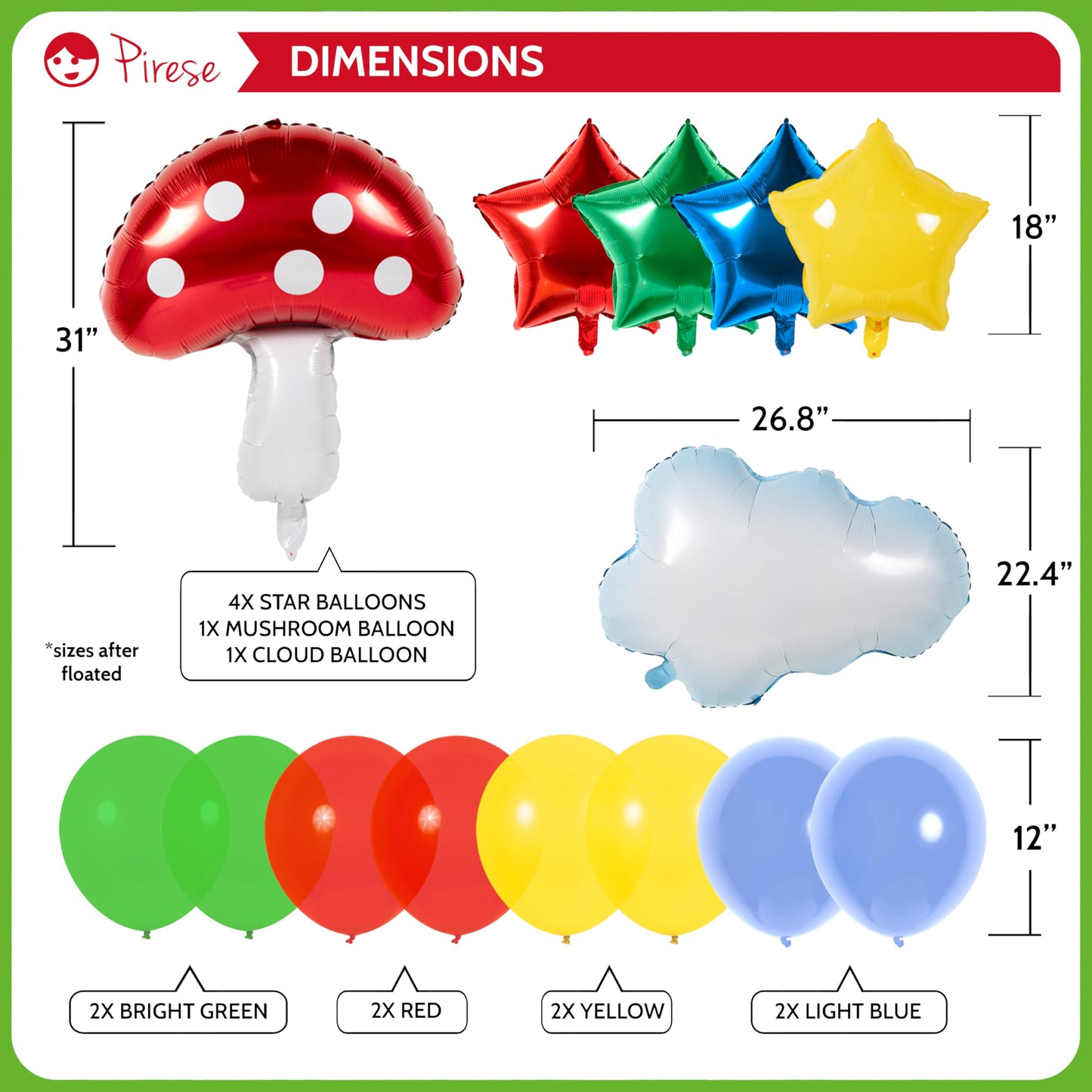 Pirese Retro Game Birthday Decorations, Video Game Birthday Banner Party Kit with Balloons, Pre-Strung Gamer Birthday Party Supplies for Kids, Fun Land Arcade Theme Decor