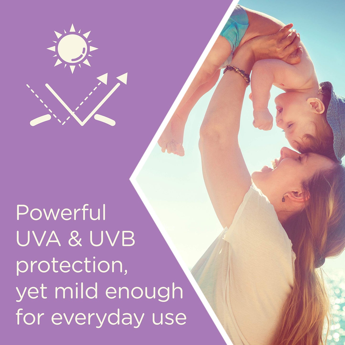 Aveeno Baby Continuous Protection Zinc Oxide Mineral Sunscreen Lotion for Sensitive Skin, Broad Spectrum SPF 50, Paraben- & Tear-Free, Sweat- & Water-Resistant, Travel-Size, 2 x 3 fl. oz
