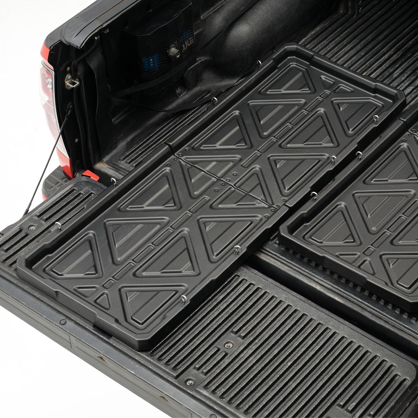 KOKSHELY Truck Bed Slide Out Cargo Tray, 62" Lx 47.2" W Size Truck Bed Organizer Tray for 5’7’’+ Long Beds, Sliding Truck Cargo Tray Fits Most Full-Size Pickups, with Open Hooks & Elastic Cargo Net