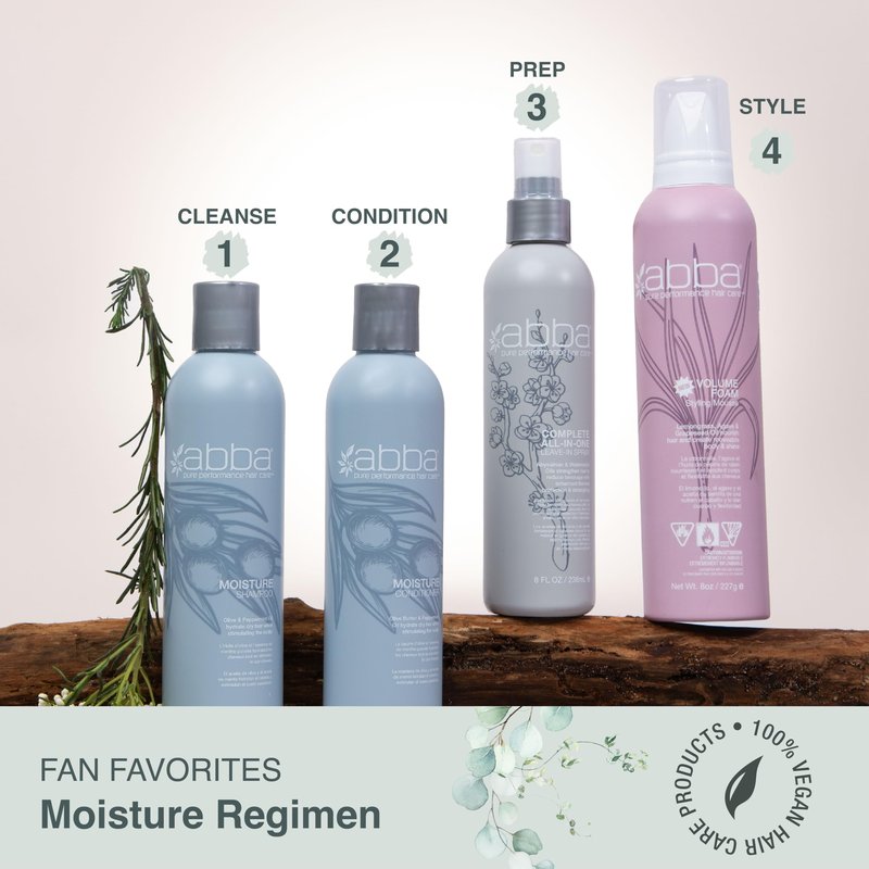 ABBA Moisture Shampoo, Olive & Peppermint Oil,8 Fl Oz (Pack of 1)