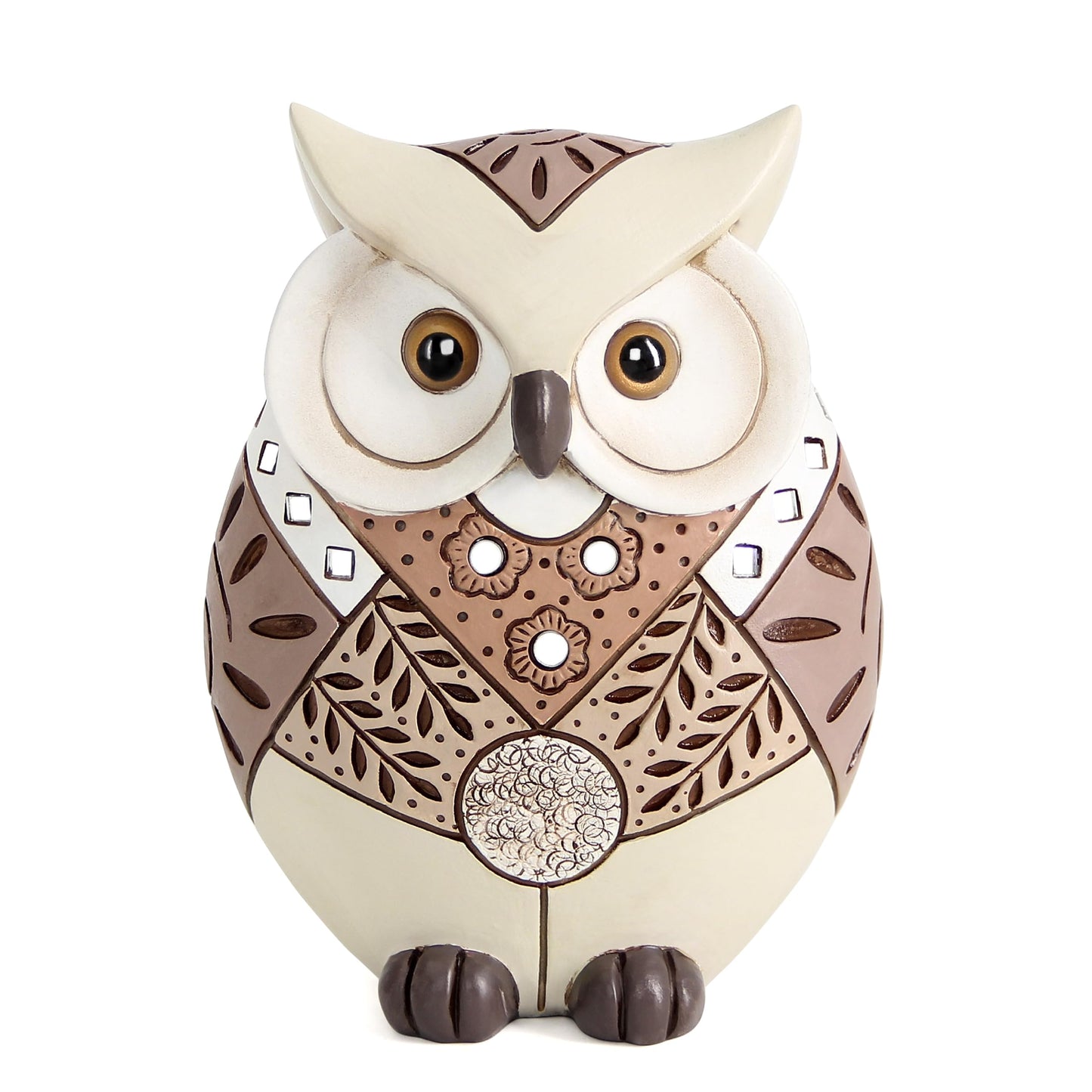 Owl Statue Home Decor Accents, Boho Decor for Living Room, Cute Owl Figurines Shelf Table Desk, Animal Statues and Sculptures Indoor Decorations for Women, Bird Lover Collection Wisdom Symbol