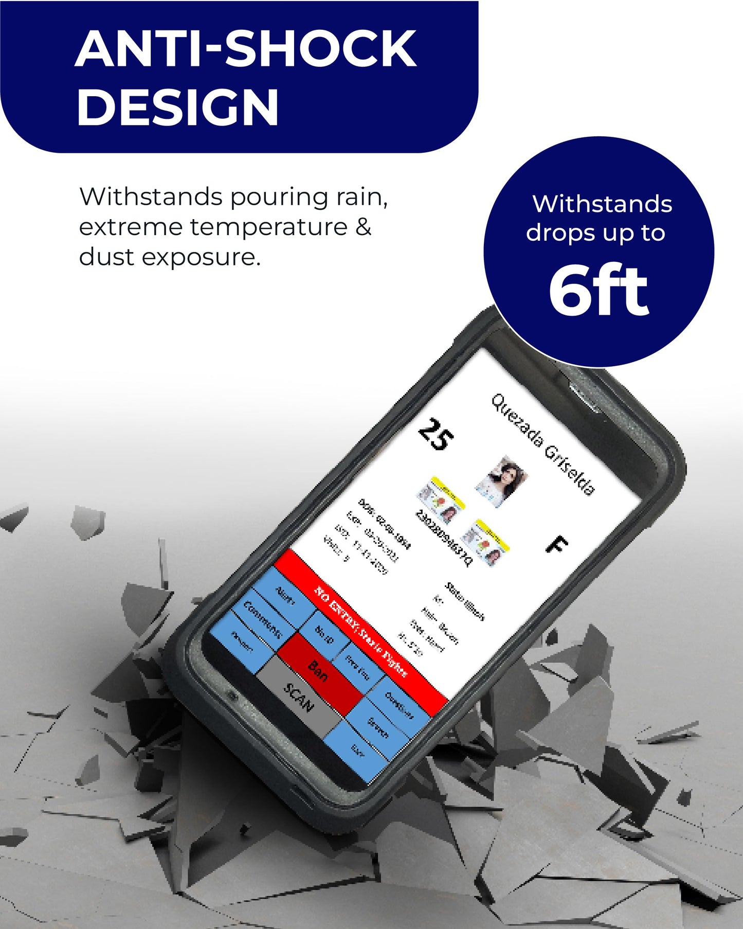 ID Scanner - Quantum Edge V3 Drivers License and Passport Reader - Age Verification and Customer Management - Includes Handheld Scanner, Outer Carry Case, & Accessories