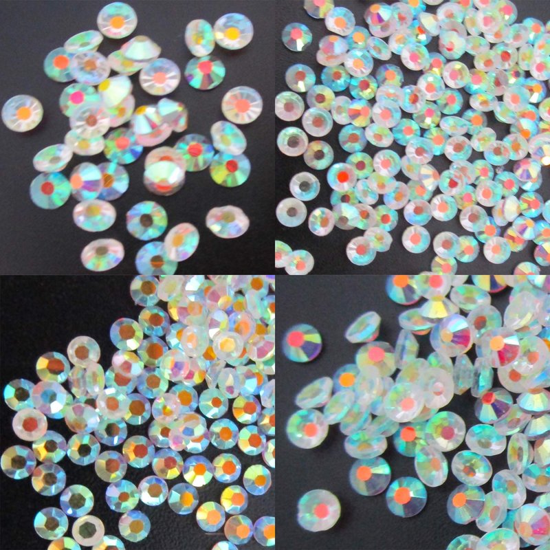 Lifextol Nails Rhinestones for Crafting 6sizes SS20 Rhinestones Flatback for Nails and Face with Tweezers and Picking Rhinestones Pen, 4000pc Kit A