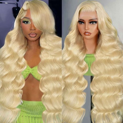 MIGURA 613 13x6 Lace Front Wig Human Hair 200 Density Blonde Body Wave HD Lace Front Wigs Human Hair Pre Plucked Lace Frontal Wigs for Women 20 Inch