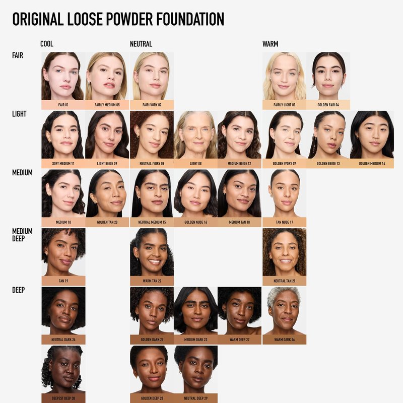 Original Loose Powder Foundation SPF 15, Golden Nude 16, Vegan, Cruelty-Free & Dermatologist-Tested