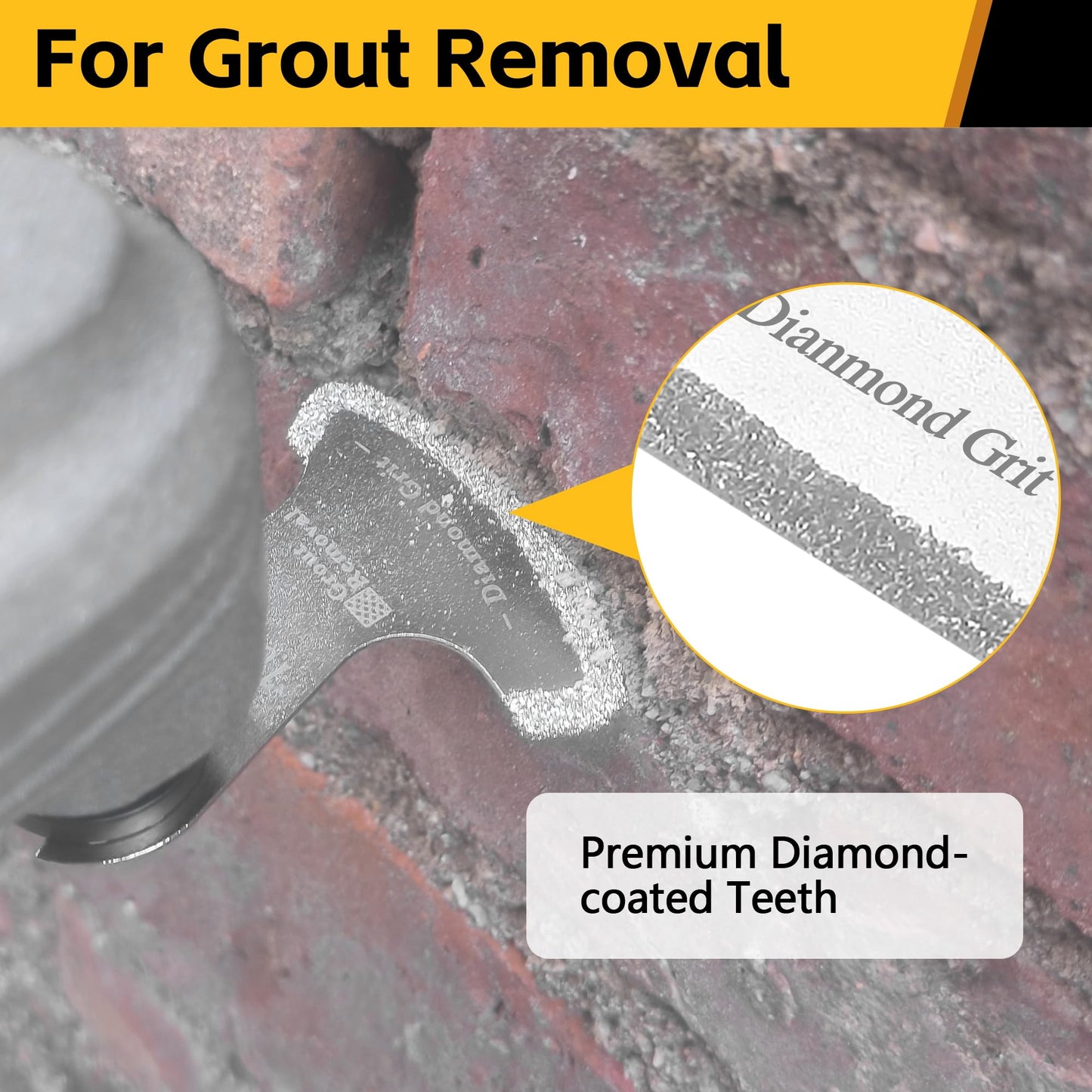 12 PCS Diamond Saw Blades for Oscillating Tool, Grout Removal Blade,Professional Multi Tool Blades Kit for Grout, Cement,Fit Milwaukee, Dewalt, Bosch, Ryobi