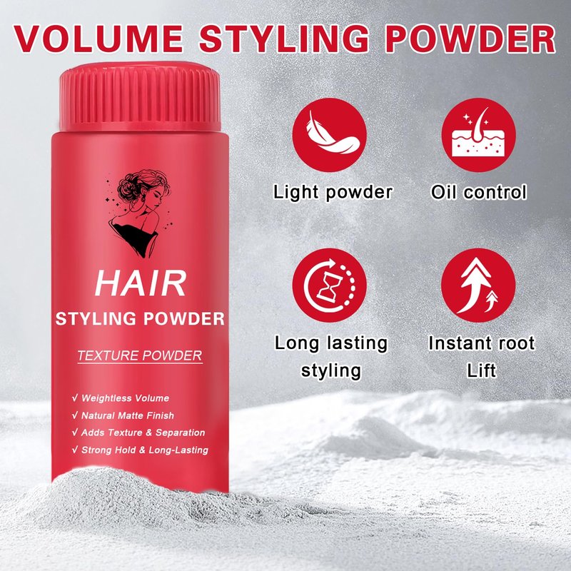 DAMUSI Hair Texture Styling Powder for Men & Women, Mattifying Hair Texturizing Volume Powder with Matte Finish, Strong Hold, Easy to Apply for All Hair Styles 0.52 Oz(Pack of 2)