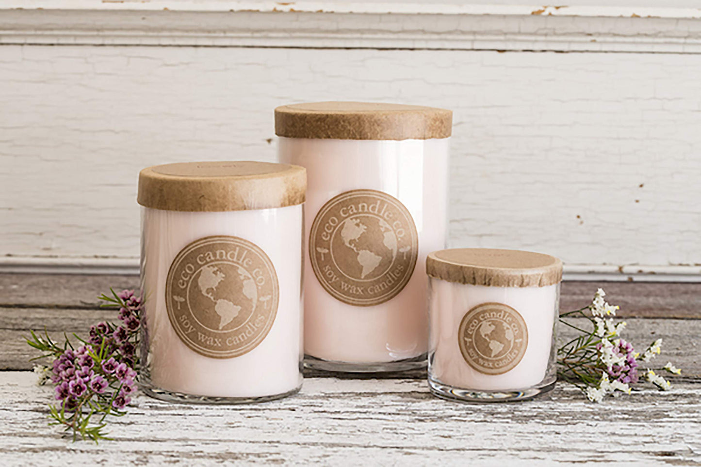 ECO CANDLE CO. Recycled Candle, Snowflakes, 26 oz. - Scents of Winter, Flowers, & Mint - 100% Soy Wax, No Lead, Kraft Paper Label & Lid, Hand Poured, Phthalate Free, Made from Midwest Grown Soybeans