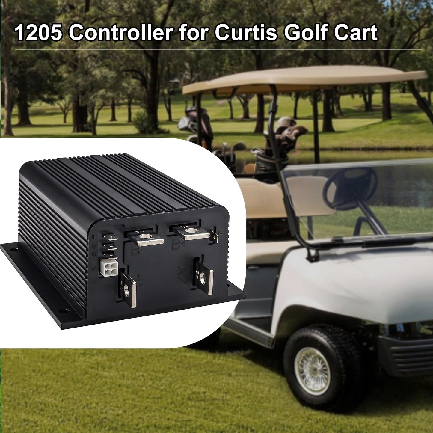 1205M-5606 48V 500A 5KΩ-0 for Curtis Speed Controller Replace #1205 Electric Motor Controller Compatible with EZGO Club Car Golf Carts 1205M-5606