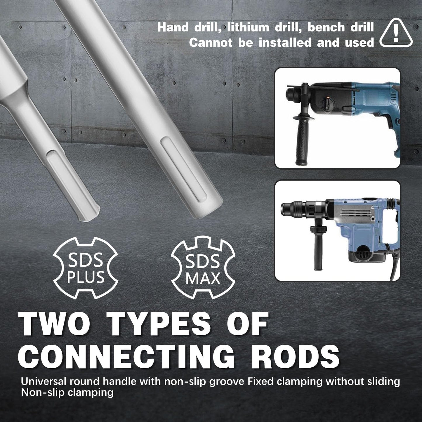 METOTY 22PCS Concrete Hole Saw Kit,30/40/50/65/80/100/110mm Masonry Hole Saw, with SDS Plus & Max Shank Drill Bit Sets, Masonry Hole Saw Tool Set for Concrete,Brick,Cement,Stone,Wall Drilling.