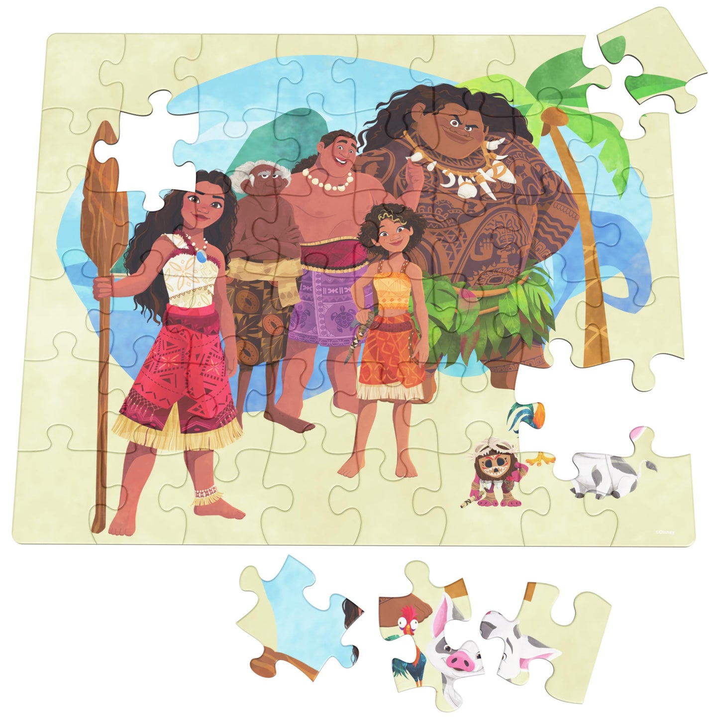 Spin Master Games, Disney’s Moana 2 Puzzle in Reusable Lunchbox Storage Tin, 48 Pieces, Disney Puzzle, Kids Toys for Girls & Boys, for Ages 4 & Up
