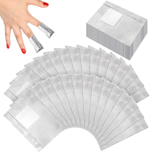 ZEAYEA 800 Pcs Nail Polish Remover Foil Wraps, Lint Free Nail Foil Wraps Soak Off Cotton Pads, Gel Nails Polish Wrap Removal Tool for Salon and Home Use