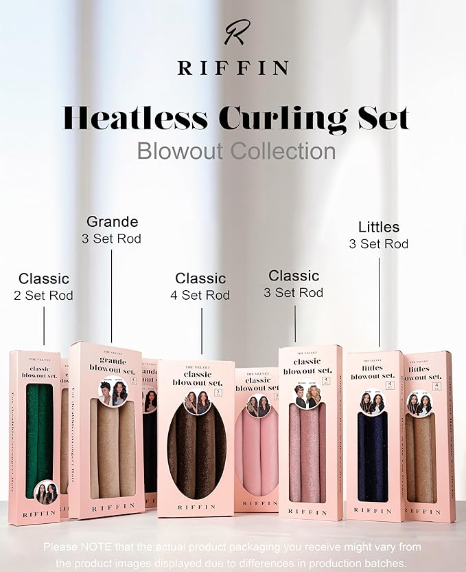 Littles Heatless Curls Overnight Rods Velvet Hair Curler to Sleep in No Heat Heatless Curling Iron Foam Sponge Flexi Rods Hair Rollers for Long Short Hair Care Styling Tools