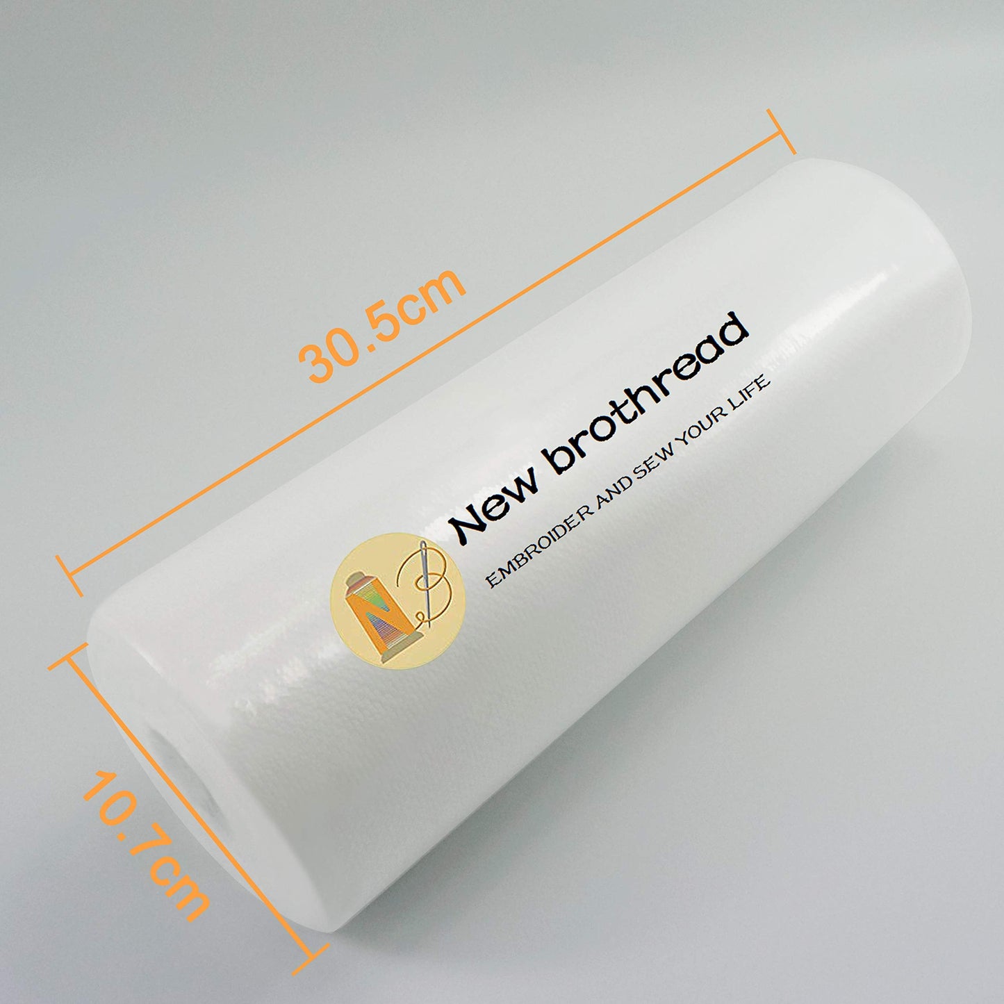 New brothread No Show Mesh Machine Embroidery Stabilizer Backing 12" x 50 Yd roll - Light Weight 1.8 oz - Cut into Variable Sizes for Machine Embroidery and Hand Sewing