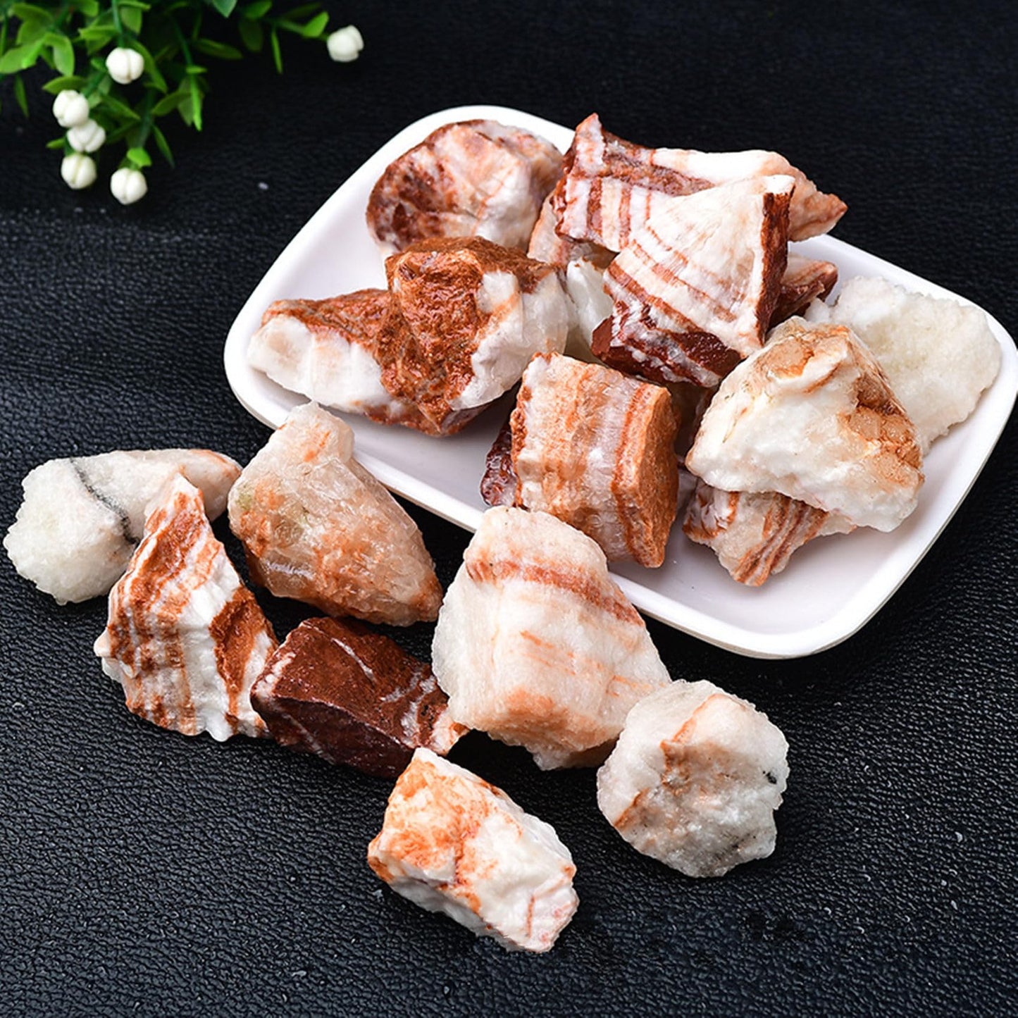 Pork Crystal Raw Crystals Healing Crystals Natural Rough Stones 1.2-2" for Tumbling, Fountain Rocks, Yoga, Meditation, Polishin, Gift 31