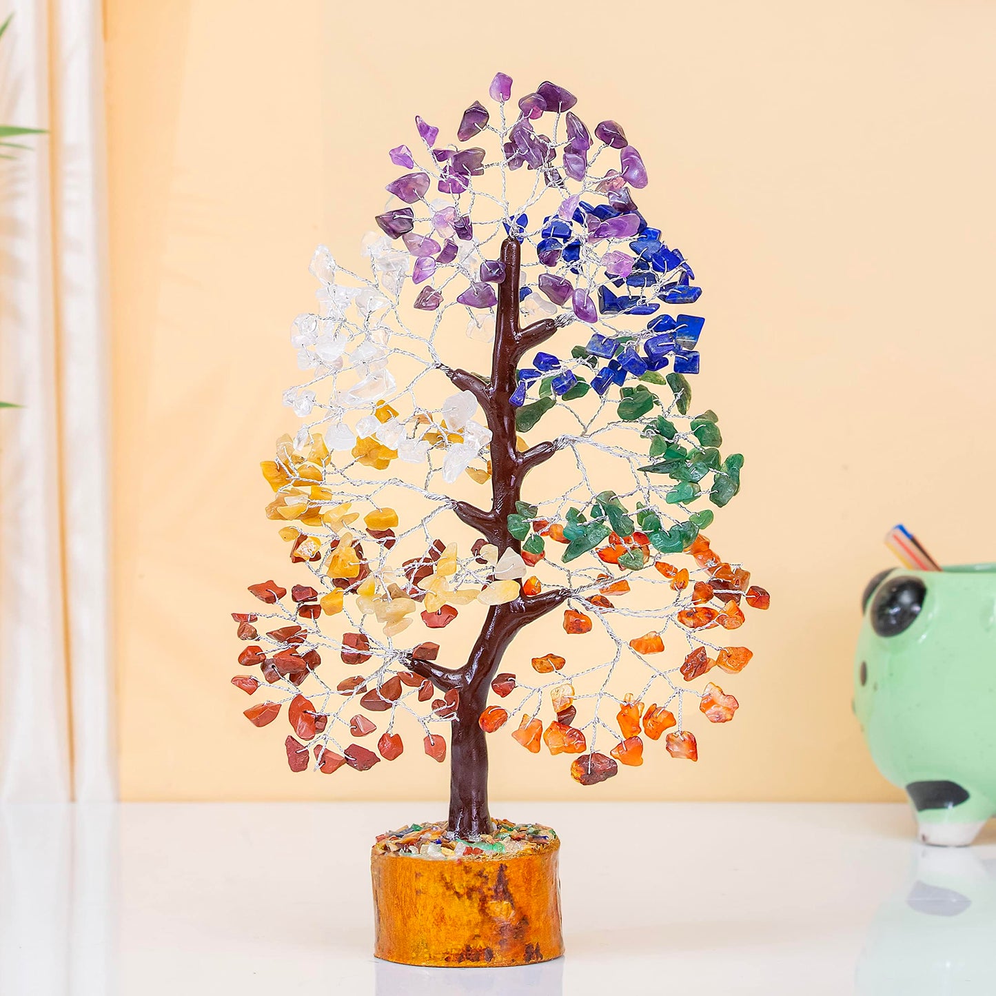 Crocon® 7 Chakra Tree of Life, Crystal Tree of Life - Gemstone Money Tree, Feng Shui Tree, Crystal Decoration, Artificial Tree, Spiritual Gift, Seven Chakra Tree, Healing Crystal Tree Gifts