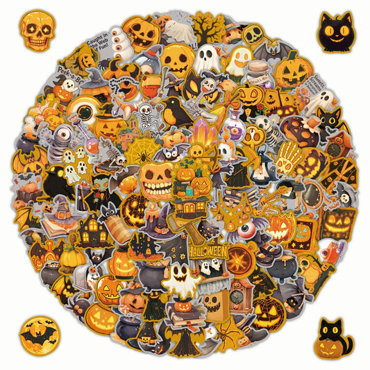 200 Pcs Halloween Stickers, Halloween Vinyl Stickers Computer Refrigerator & Adults, Holiday Party Favors, Crafts & Gifts