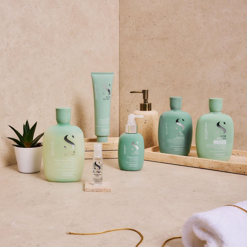 Alfaparf Milano Semi Di Lino Scalp Relief Low Shampoo for Sensitive Skin - Sulfate Free Shampoo - Soothes, Brings Comfort and Hydrates - Itch Relief - Professional Salon Quality