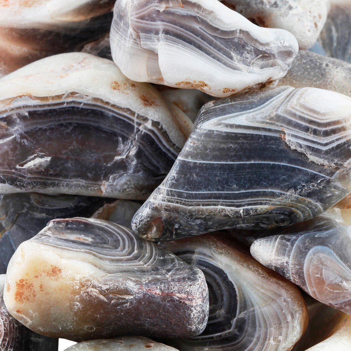 rockcloud 1 lb Natural Crystals Raw Rough Stones for Cabbing,Tumbling,Cutting,Lapidary,Polishing,Reiki Crytsal Healing,Striped Agate