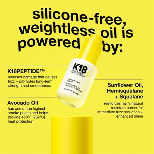 K18 Repair Bundle - Leave-In Repair Hair Mask, 4-Minute Speed Treatment(15ml), and Weightless Hair Strengthening Oil (30ml)