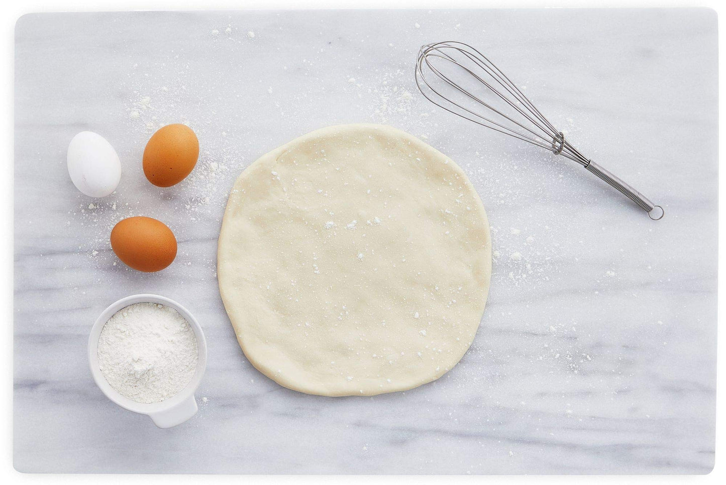 JEmarble Pastry Board 16x24 inch with Non-Slip Rubber Feets for Stability Perfect for Keep the Dough Cool and Chocolate Tempering(Premium Quality) White