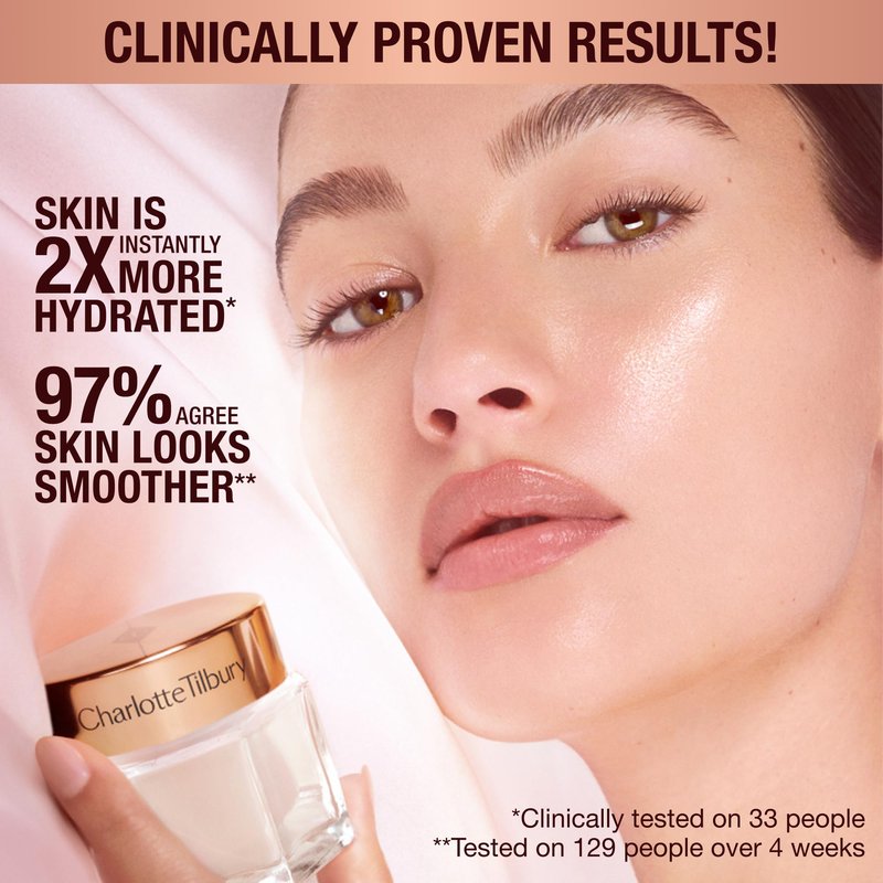 Charlotte Tilbury Magic Cream with Hyaluronic Acid - Hydrating Face Moisturizer for Dry Skin - Anti-Aging Face Cream with Vitamins C & E, Peptides to Smooth & Firm for Perfect Makeup Base (150ml)