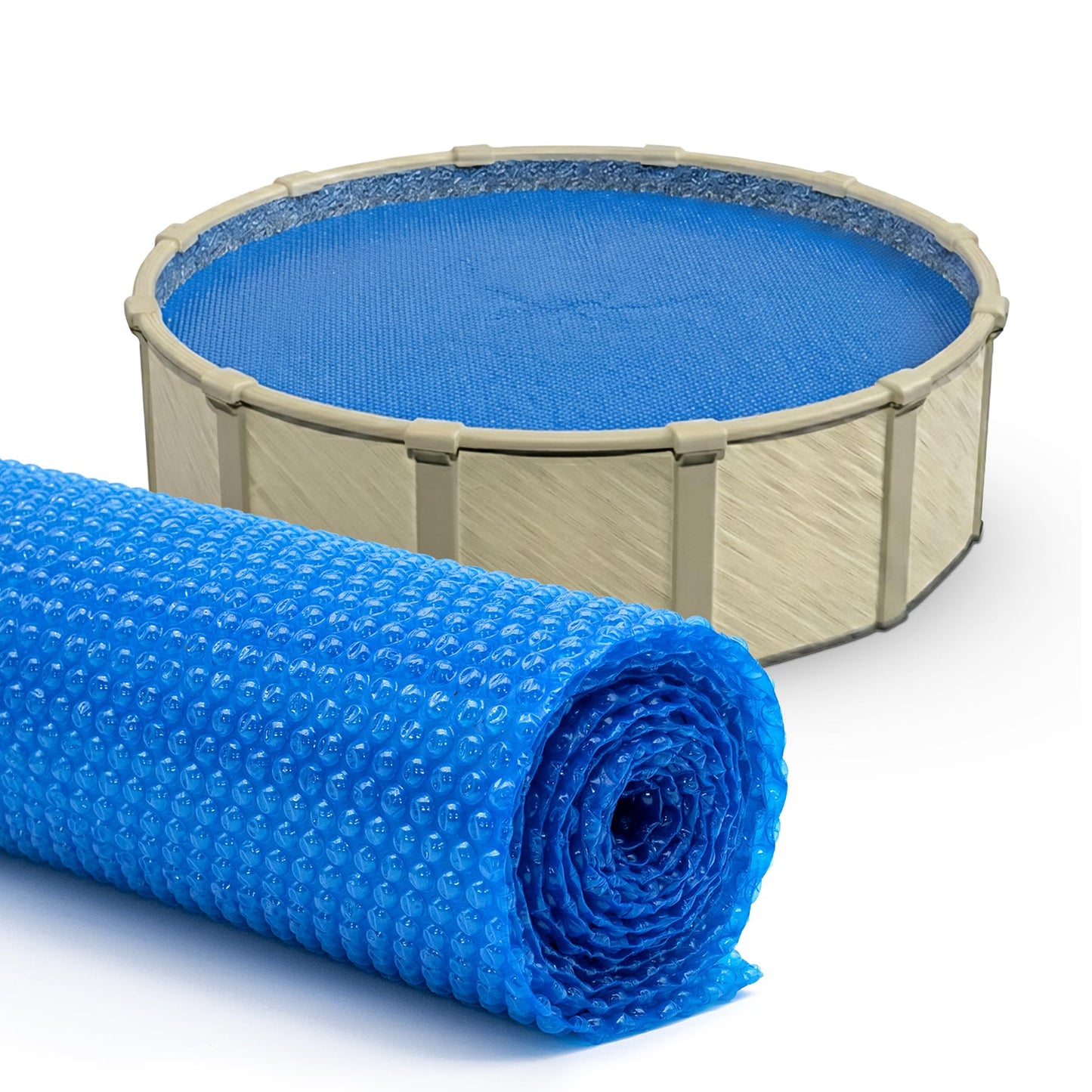 Sun2Solar Blue 14 ft Round Solar Cover | 8 Mil | Heat Retaining Blanket for Above Ground & Inground Swimming Pools | Sun's Energy Heats Pool | Bubble Heating Blankets | 800 Series