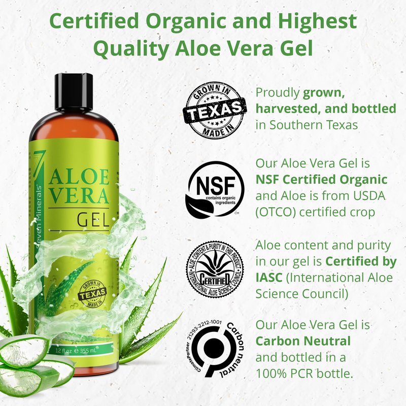 Seven Minerals Fermented Rice Water with Rose Water, Organic Aloe Vera Gel, & MSM