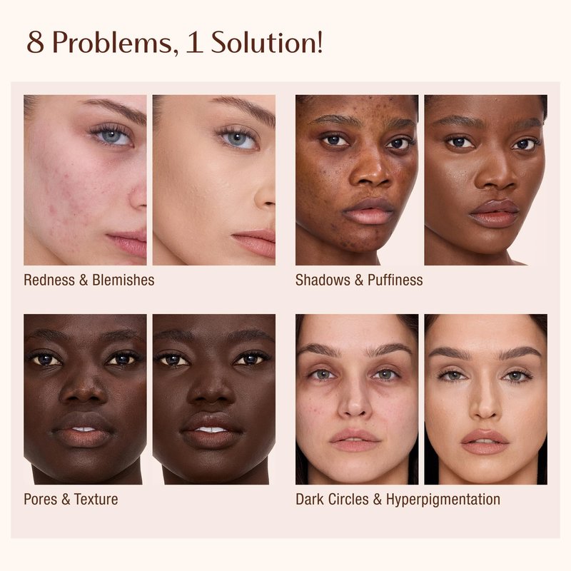 Charlotte Tilbury AIRbrush Flawless Blur Concealer - Concealer for Dark Circles, Blemishes & More - Hydrating, Full Coverage with a Natural Matte Finish - 6 Medium