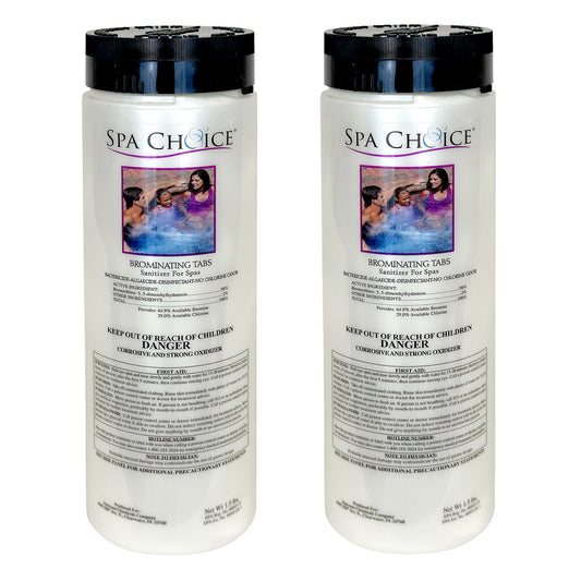 SpaChoice 1.5-Pounds 2-Pack Premium Brominating Tabs Sanitizer for Spas, Bromine Tablets for Spa Hot Tub, Made in USA