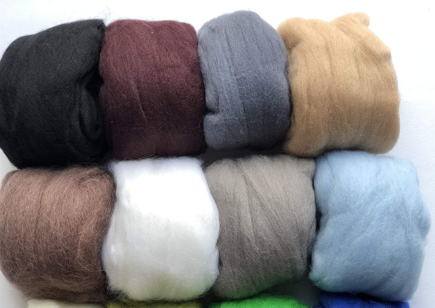 T.F GHG Wool Roving for Needle Felting,20 Colors Total 250G/8.8OZ,100% Natural New Zealand Wool,Fine Wool for Felting Yarn Craft Supplies, Wet Felting & Spinning Needlecrafts for Starter Beginner