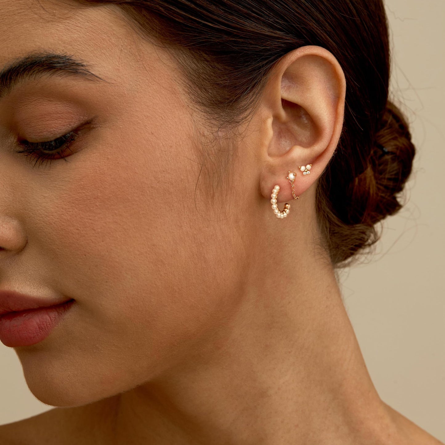 SELFROSE Gold Earrings for Women, Dainty Earring Stacks 14K Gold Plated Huggie Earrings for Women Trendy Hypoallergenicc Unique Butterfly Stud Earrings Set Cute Small Huggie Hoop Earrings Jewelry