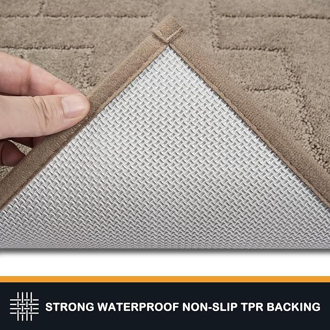 PURRUGS Dirt Trapping Door Mat 20" x 31.5", Non-Slip Machine Washable Entry Rug, Dog Doormat, Indoor Front Door Mat, Super Absorbent Entryway Rug for Muddy Shoes & Paws, Taupe