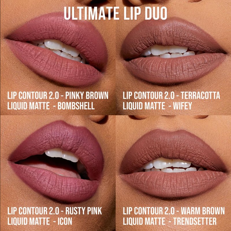 HUDA BEAUTY Lip Contour 2.0 Automatic Matte Lip Pencil Pinky Brown