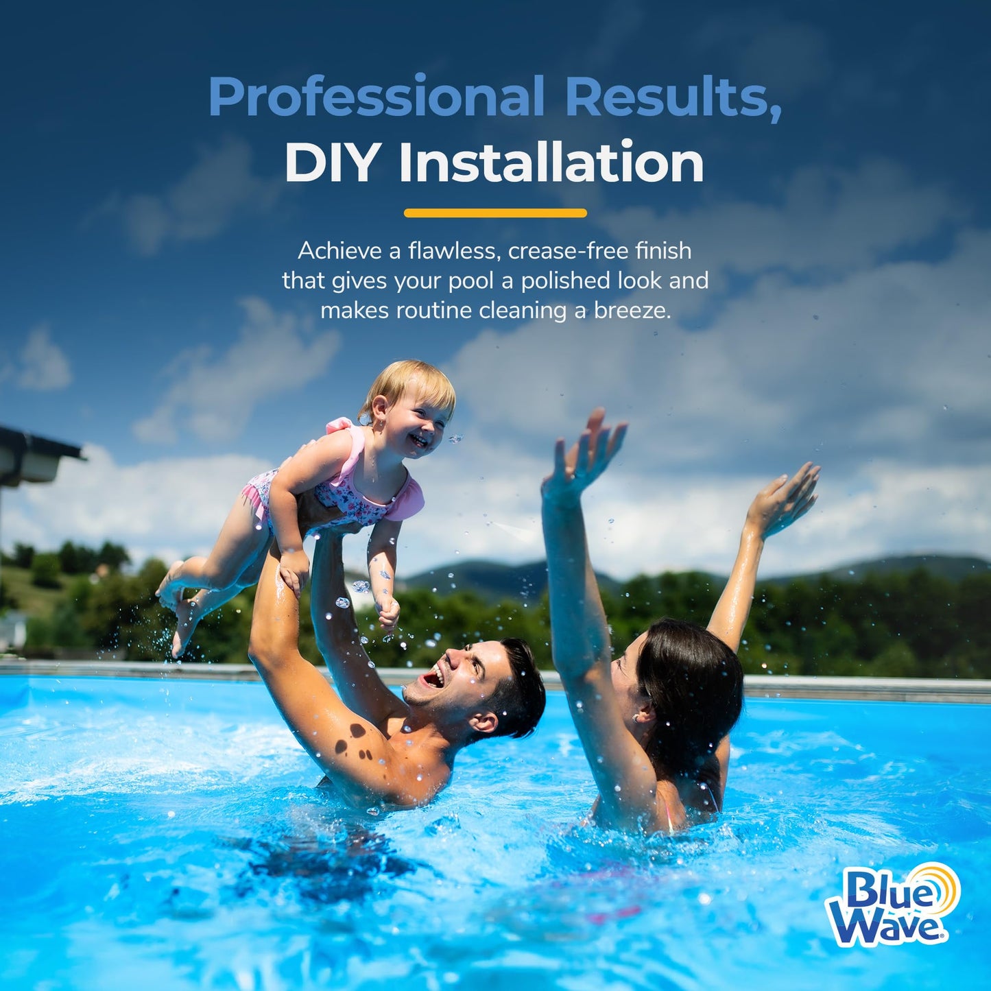 Blue Wave Peel and Stick Pool Cove for Above Ground Pools, 21-Pack – Resilient HDPE Construction – 85-Ft of Total Liner Coverage for up to 27-Ft Round or 18x33-Ft Oval Pools – Sand Cove Alternative