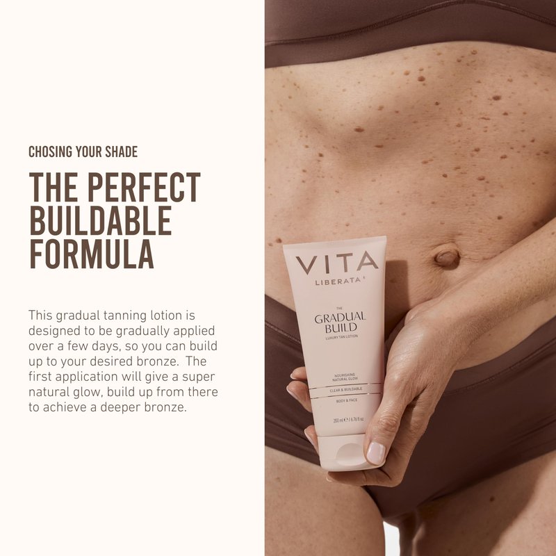VITA LIBERATA Fabulous Gradual Tanning Lotion - Buildable Formula, Sun-Kissed Tan, Untinted For Minimal Transfer, Lasting Finish, Formulated with Hyaluronic Acid, 6.76 lf.oz