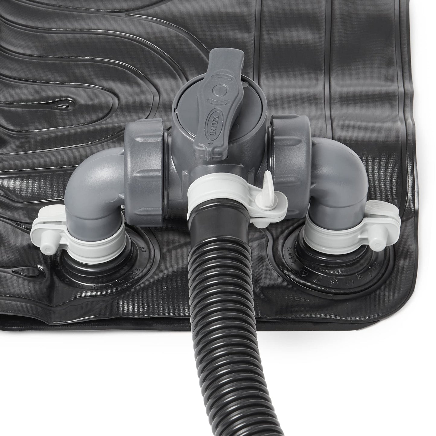 Intex 28685E 47 Inch x 47 Inch Solar Pool Water Heater Mat for 8,000 Gallon Above Ground Swimming Pool with Hose Attachment and Adaptors, Black