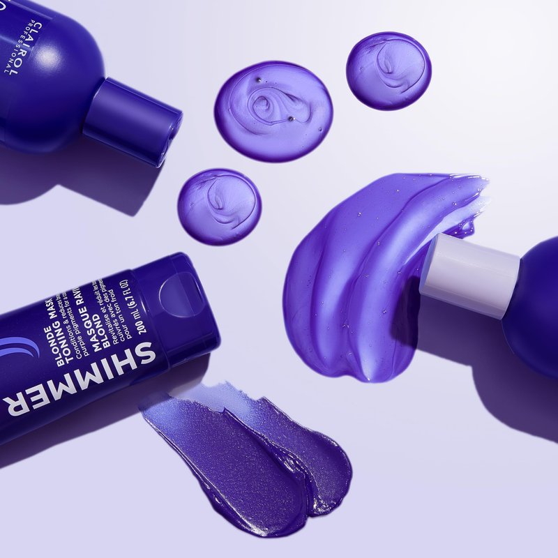 Clairol Professional Shimmer Lights Violet Toning Mask 200mL - Packaging may vary,(Pack of 2)