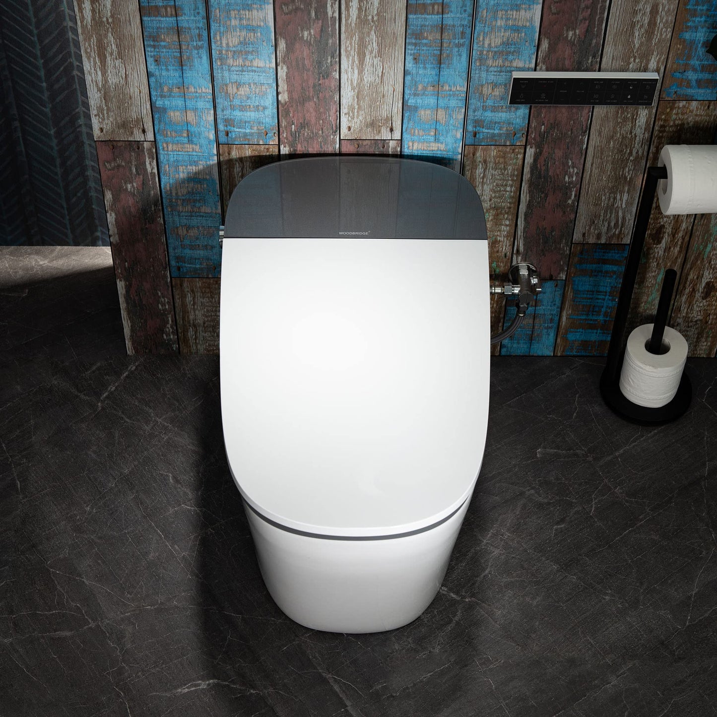 WOODBRIDGE Smart Toilet with 1000g MaP Flush Score, Foam Shield, Moving Dryer, Blackout Flush, ADA Comfort Height, Auto Open & Close, Heated Seat, B0930S