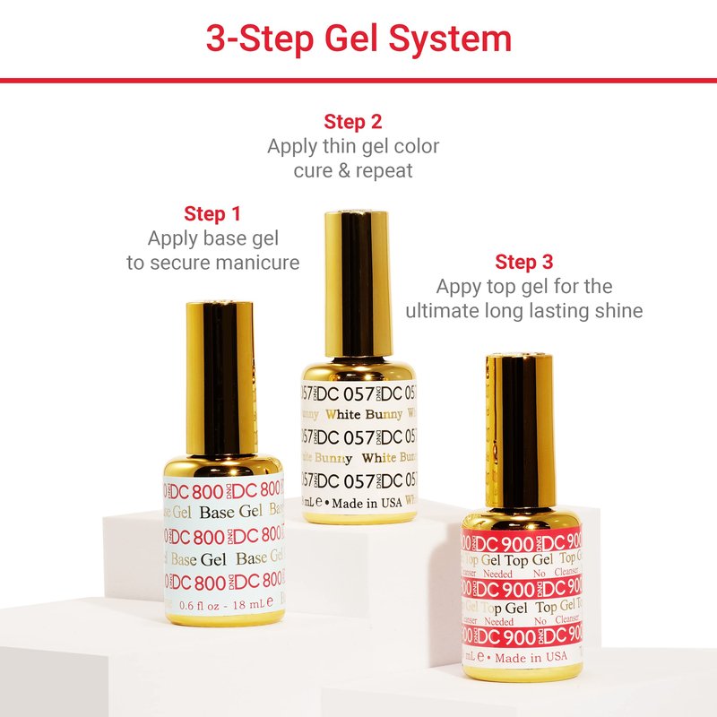 DND DC Gel Polish Set, Black Collection, UV/LED Gel Polish and Air Dry Nail Lacquer, Matching Chip-Free Polish Duo, 055 Black Ocean, 0.5 Fl Oz