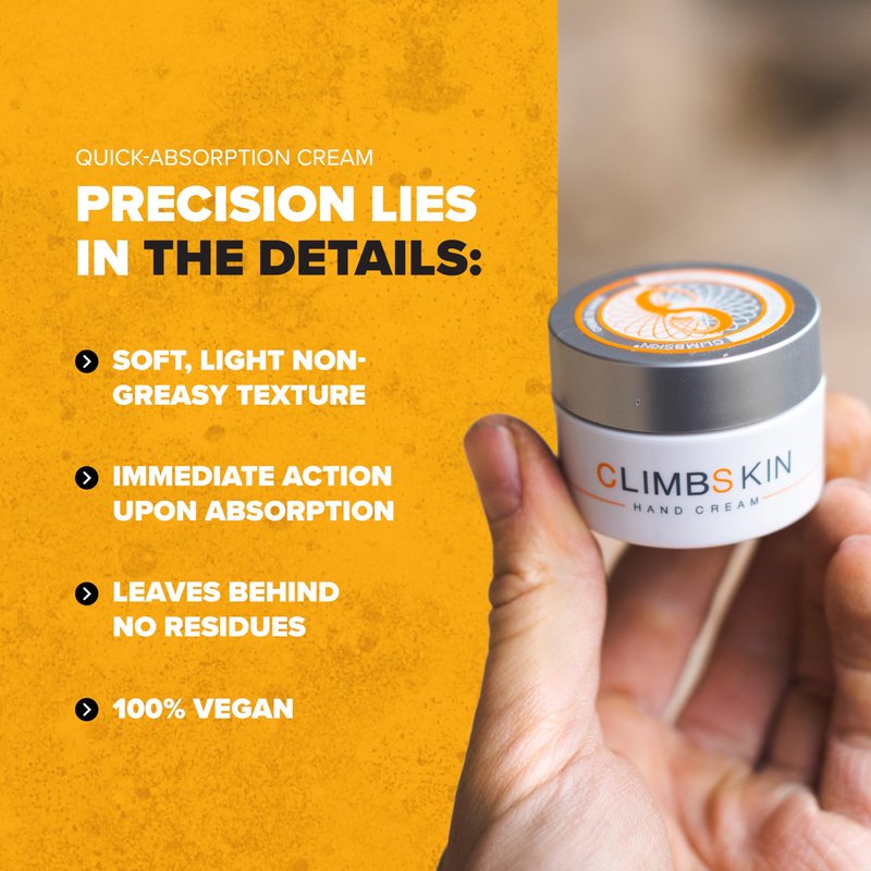 Climbskin Hand Cream - For Dry + Active Hand Repair & Hydration - Fast Absorbing, Non-Greasy - Helps With Cracks & Sweating - 1 oz – Great for Sports like Climbing, Weightlifting, Gymnastics