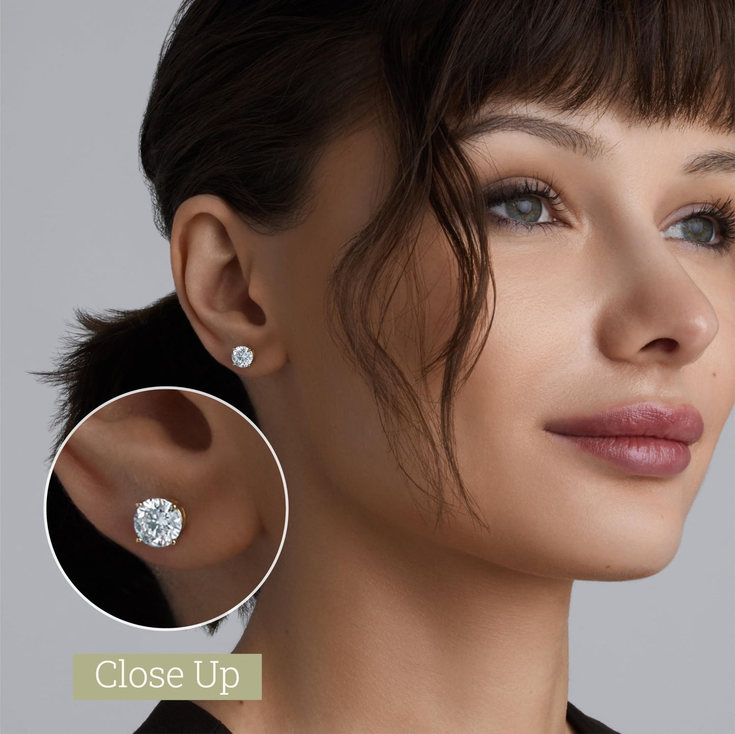 Gilded 2 Carat Total Weight IGI Certified Lab-Grown Diamond 10KT Yellow Gold Stud Earrings for Women| Hypoallergenic Fine Gold Jewelry | 4-Prong Basket, Screw Back Nut | VSI2-SI1 Clarity, F Color, Round Cut (Gold)