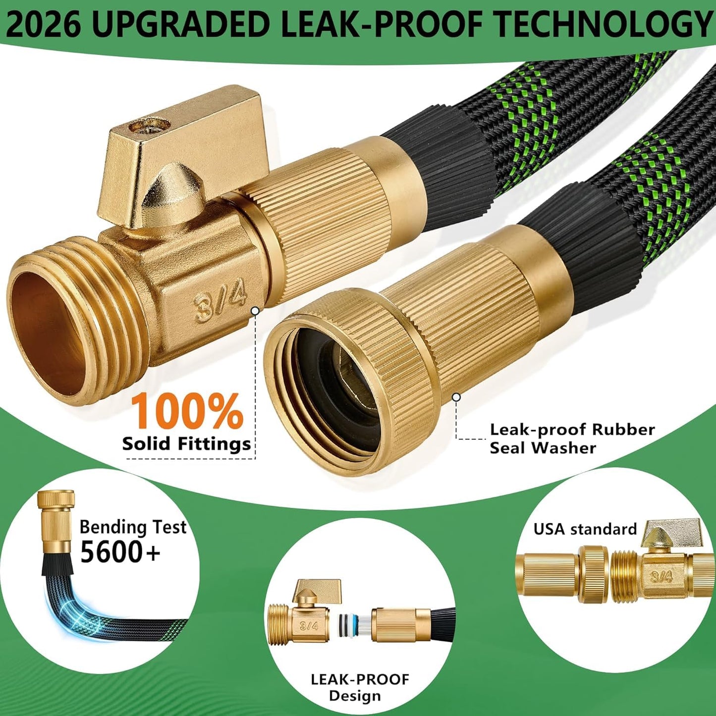 75 ft Garden Hose, Flexible Ultra Lightweight Durable Garden Hose, Kink-Free Water Hose with 10 Function Sprayer - Non-Shrinking Garden Hoses, Easy to Store,All-Weather, Car Washing Pipe Garden Hoses