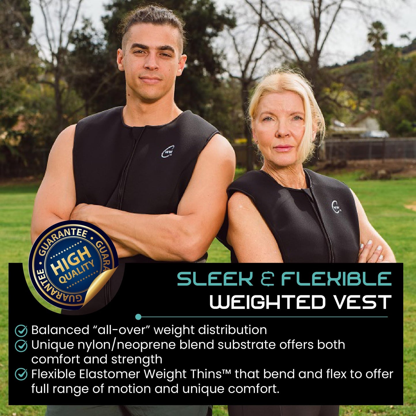 Challenge Weighted Workoutwear - Weighted Workout Vest, Compression Weighted Fitness Pro Vest, Strength Training Weight Vests with ⅛’ Thick Weights, Weight Vest Holds Up to 16 Lbs, Small