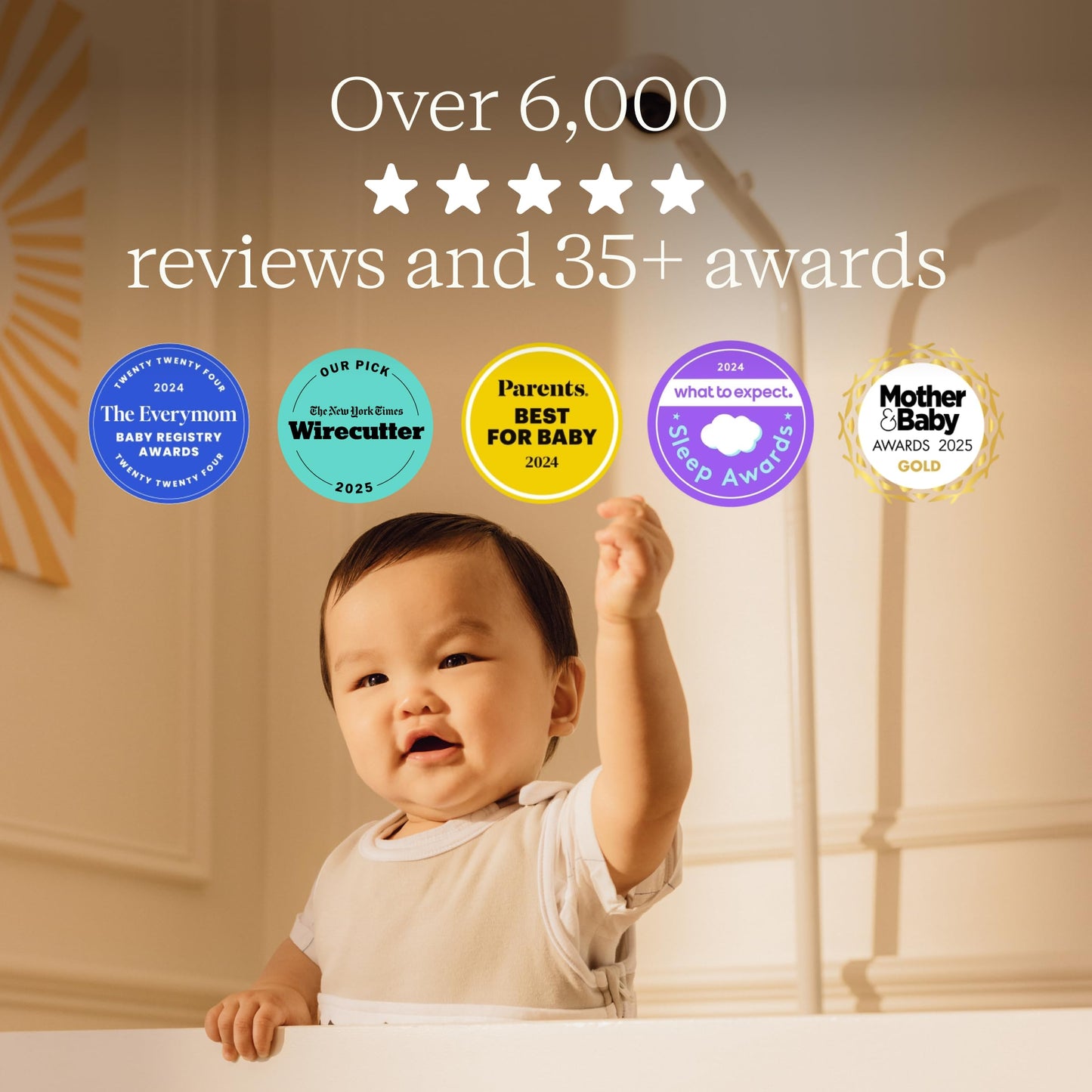 Nanit Essentials Smart Baby Monitor with Wall Mount – 1080p HD Wi-Fi Camera, Sleep Tracking, Two-Way Audio, Night Vision, Sound & Motion Notifications, White