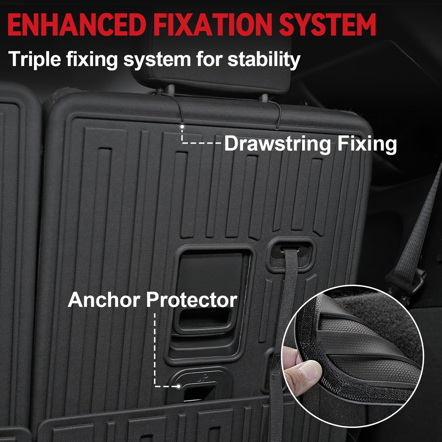 GALVAGNITE Floor Mats for 2016-2025 2026 Dodge Durango 7-seat, All Weather TPE Cargo Liner Cargo Mat and 3rd Row Backrest Mats for Durango Accessories