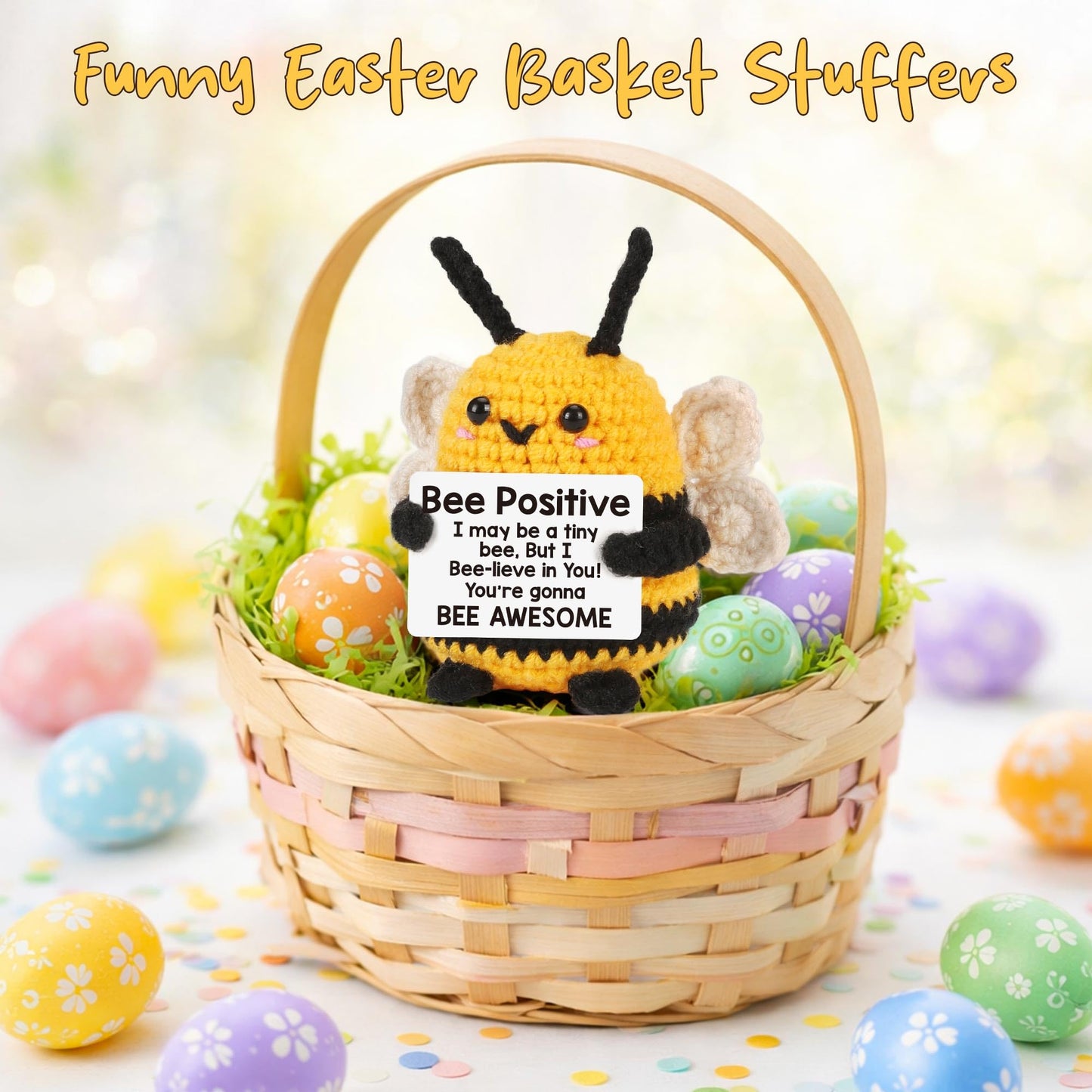 Positive Bee Mothers Day Birthday Gifts for Women Men Him Her, Teacher Appreciation Gifts Nurses Week, Graduation Gift 2026 for Teens Girl Boy, Funny Gift for Mom, Dad, Husband, Wife, Family