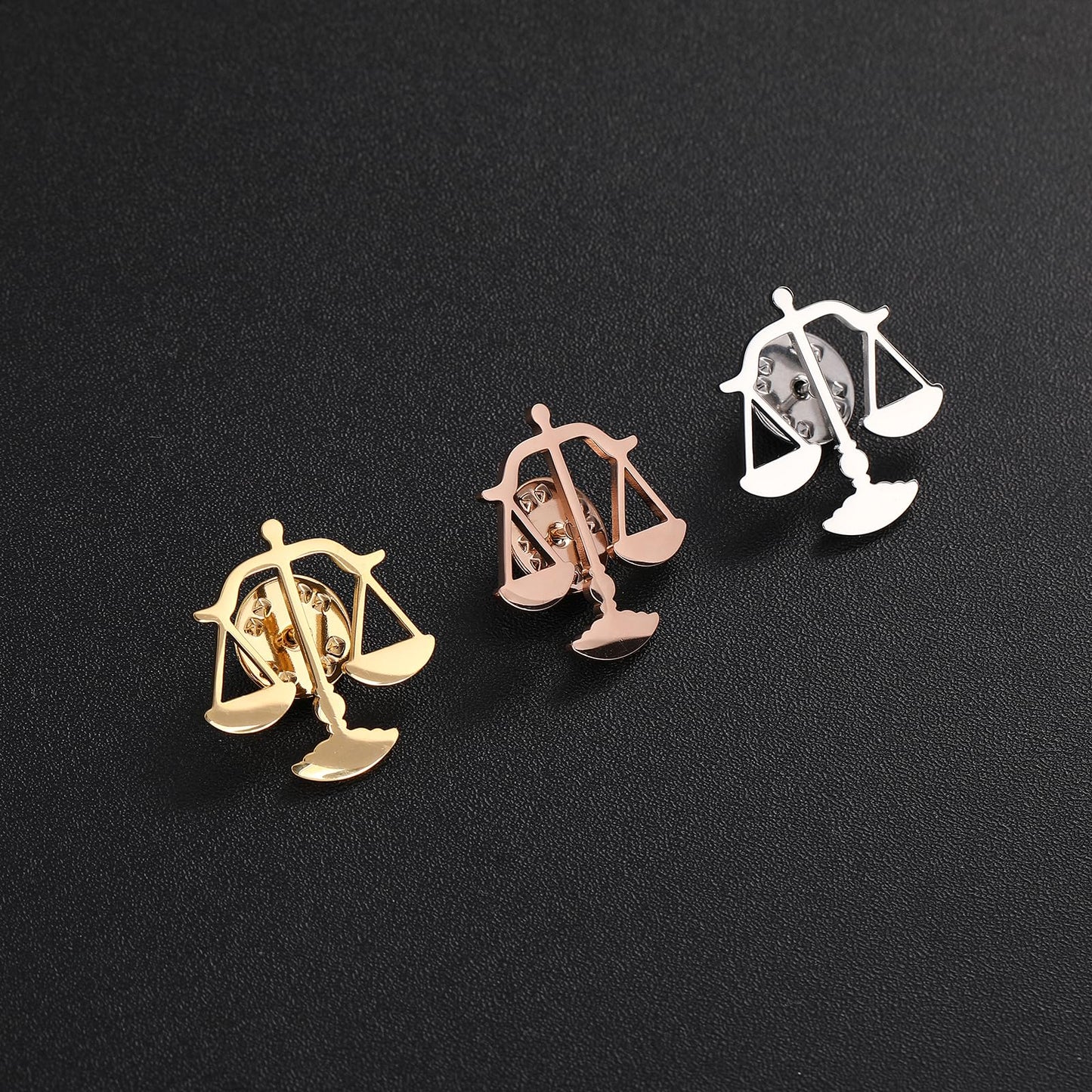 Metal Balance Badges Suit Brooch Libra Scales Brooches For Men (steel)