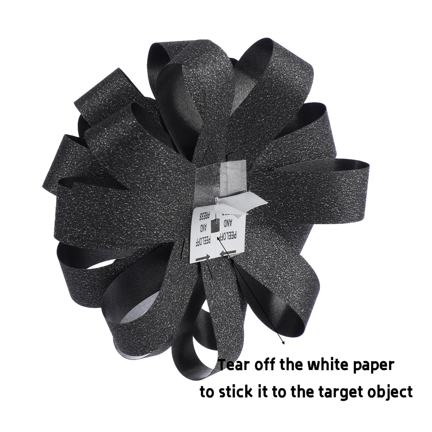 FORBINBO 16 Pcs Gift Bows Assortment - 4 Size Gift Bowsand 2 Crimped Curling Ribbons, Perfect for Christmas, Holiday，Birthdays, Weddings, Baby/Bridal Showers, Party (Black)
