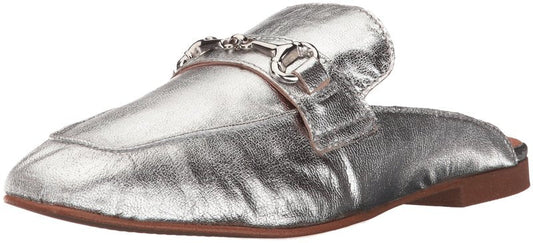 STEVEN by Steve Madden Women's Razzi Slip-on Loafer, Silver, 6 M US